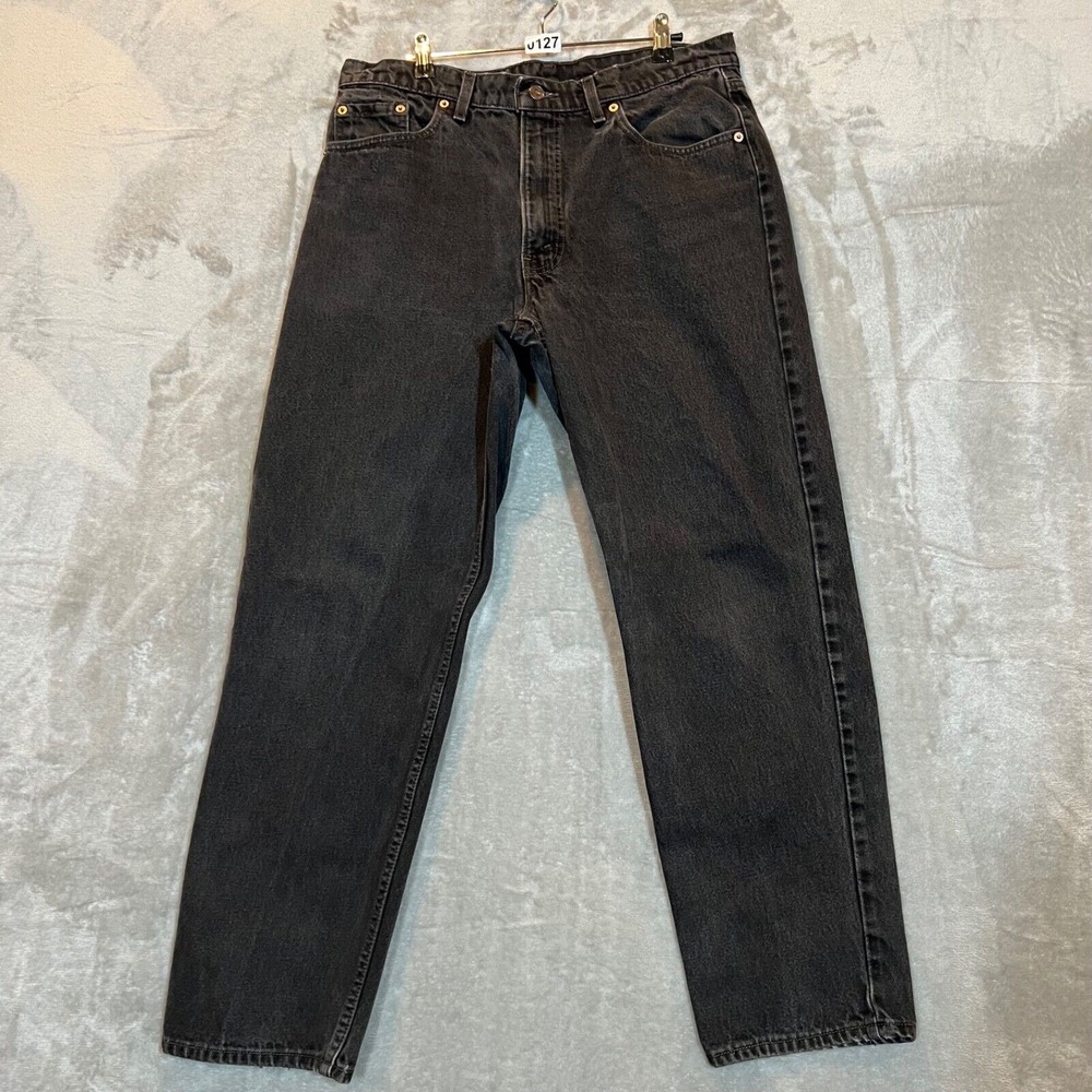 Levis 550 Jeans Mens 36x30 (see measurements) Black Made in USA Relaxed Fit